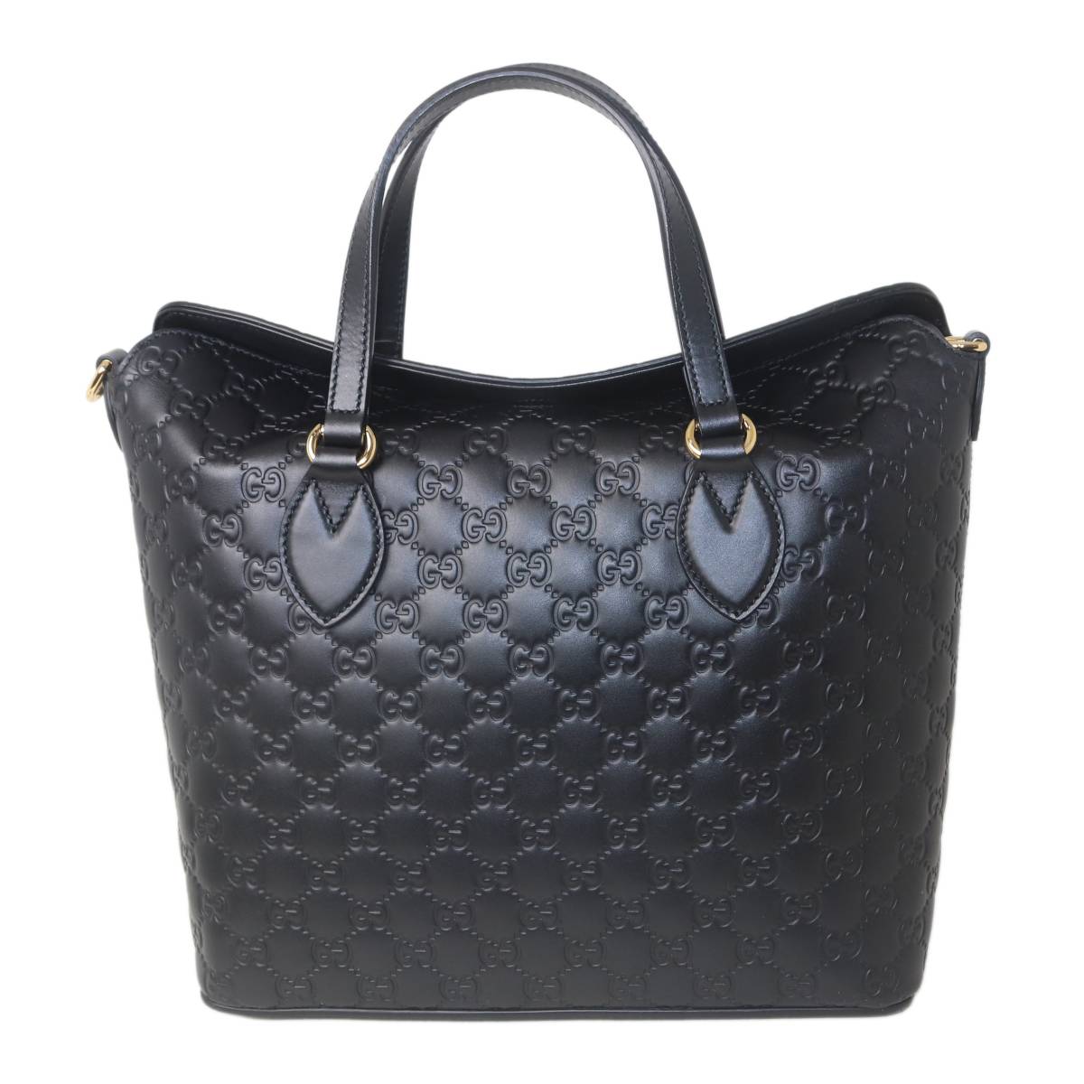Rakuten - 【中古】 GUCCI/グッチ ハンドバッグ ショルダーバッグ グッチシマ 　ブラック 428226 ES Aランク