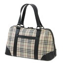 【中古】 BURBERRY/バーバリー ノヴァチェック キャンバス ハンドバッグ ミニボストンバッグ ES Bランク