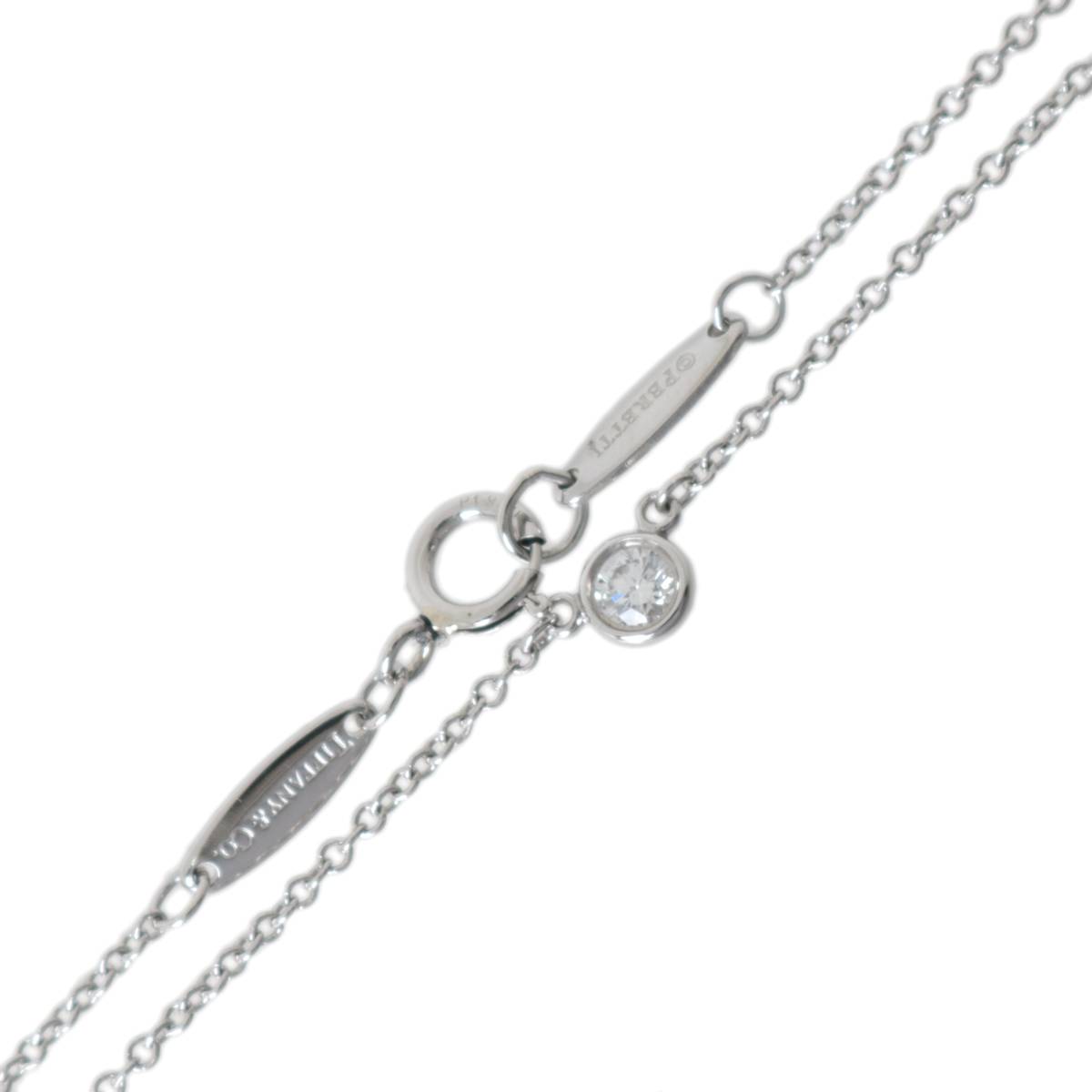 Rakuten - 【中古】 Tiffany&Co./ティファニー Pt950 バイザヤード エルサ・ペレッティ シングルダイヤモンドペンダント 首周り41cm FS-nt Bランク