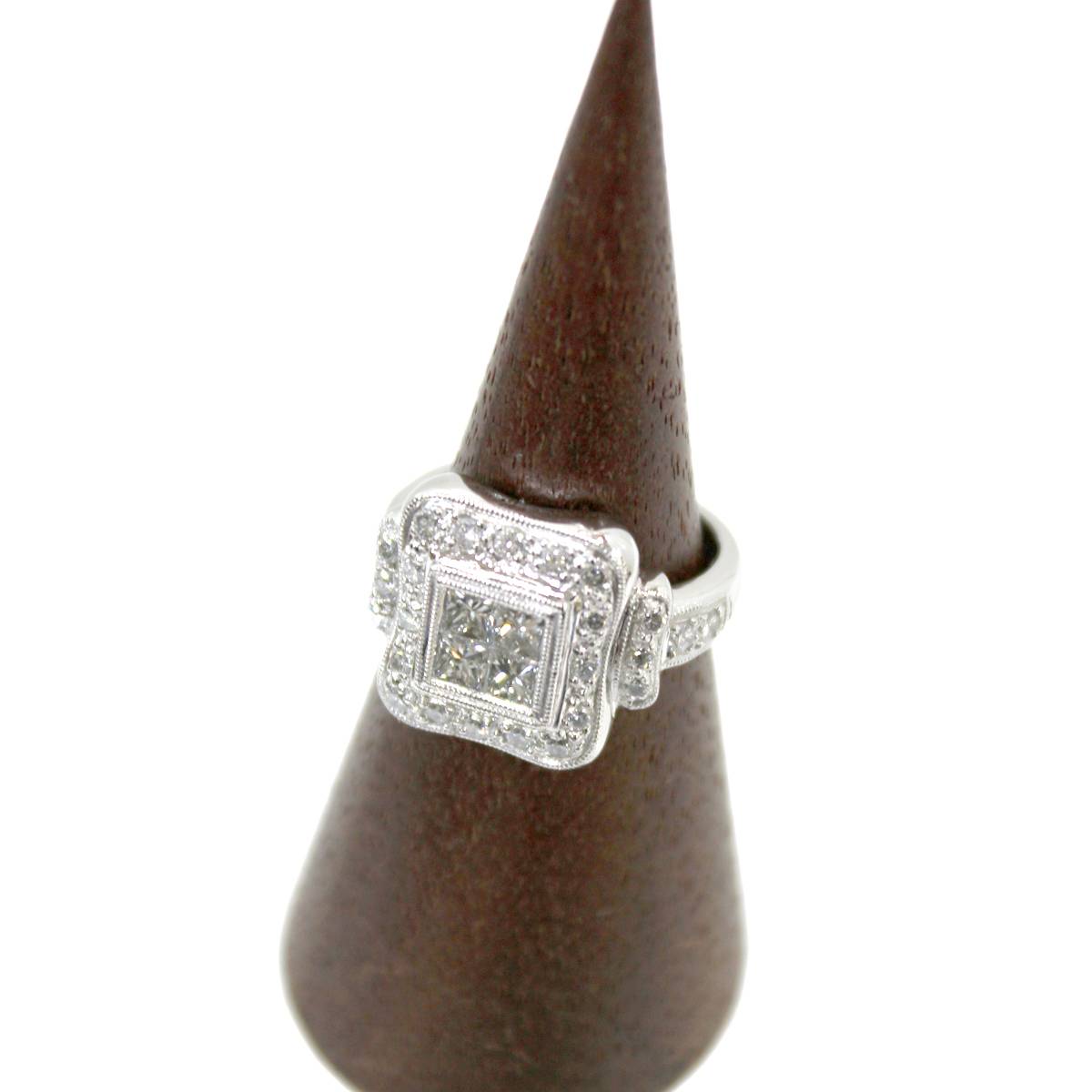 Rakuten - 【中古】 Pt900/プラチナ ダイヤリング D計1.00ct 9号 重量 10g HO 磨き仕上げ品 Aランク