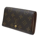 【中古】 LOUIS VUITTON/ルイヴィトン ポルト・モネ ビエ トレゾール 二つ折り財布 モノグラム IS Cランク