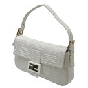 【中古】 FENDI/フェンディ マンマバケット ワンショルダーバッグ ホワイト AR66755 保存袋 IS ABランク