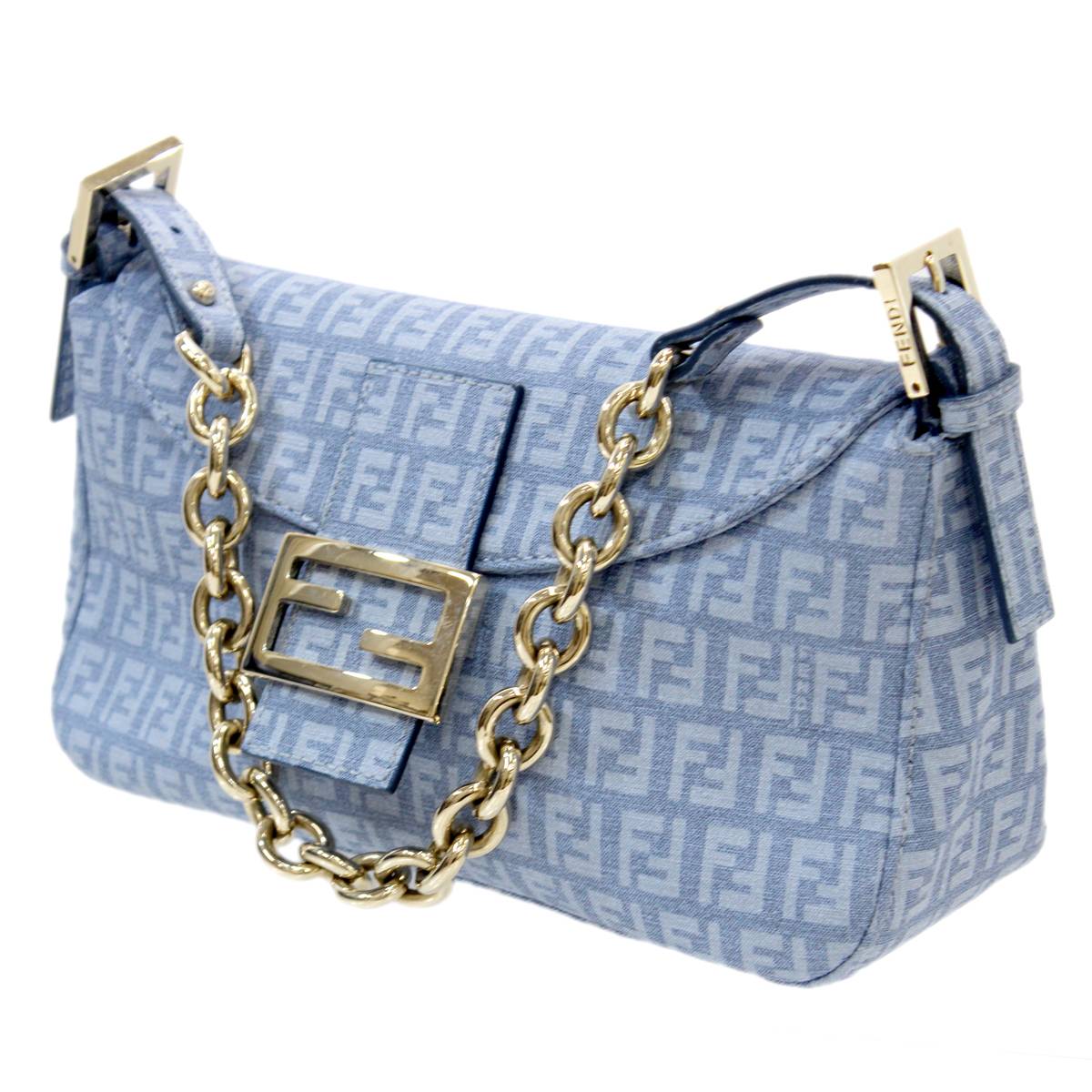 【中古】 FENDI/フェンディ ズッキーノ マンマ バゲッド ショルダーバッグ 肩掛け PVC IS 美品 ABランクのサムネイル