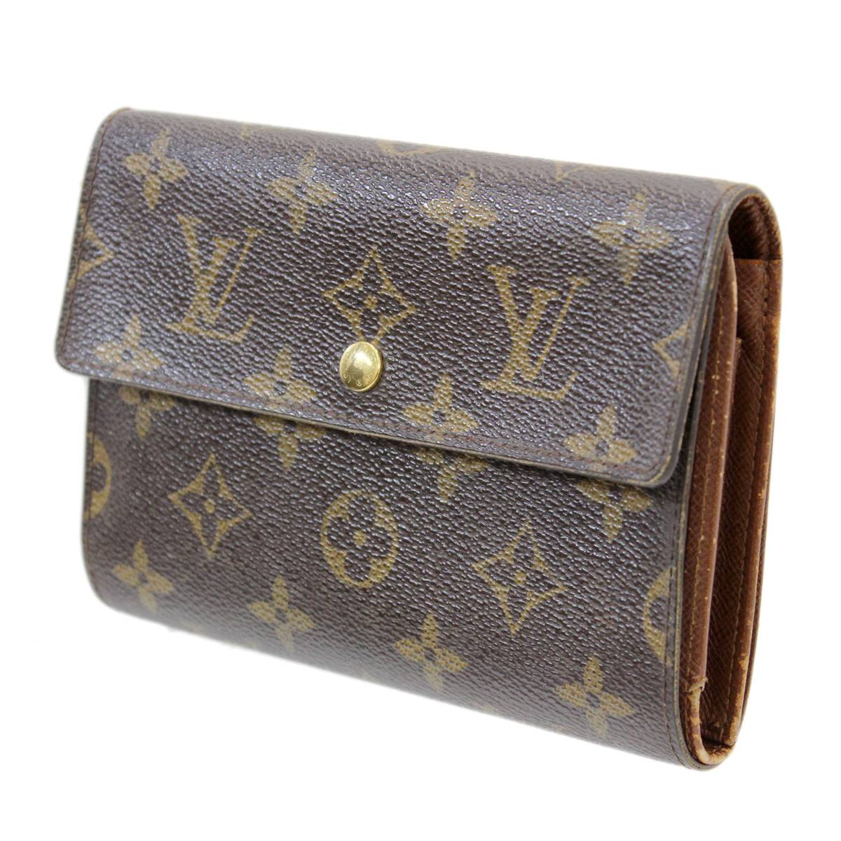 【中古】 LOUIS VUITTON/ルイヴィトン ポルトトレゾール エテュイシェキエ 三つ折り 財布 M61200 MB0063 モノグラム KA BCランク