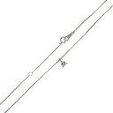 【中古】 Pt850 プラチナ 1P ダイヤモンド ペンダント ネックレス 40cm 0.24ct 2.1g KA Bランク