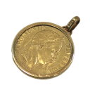 【中古】 K21.6 20フラン金貨 フランス ナポレオン3世 1868年 ペンダント トップ 枠K18 7.6g KA Bランク