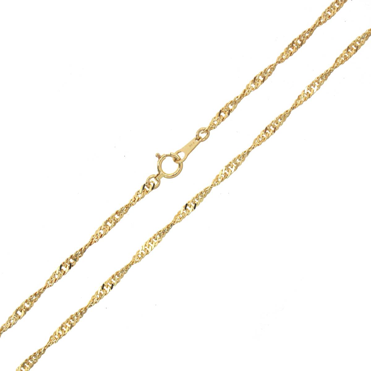 【中古】 K18 スクリュー チェーン ネックレス 55cm 10.0g KA 磨き仕上げ品 Aランク