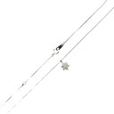 【中古】 K18WG ホワイトゴールド ダイヤ デザイン ペンダント ネックレス 41cm 0.30ct 1.7g KA 磨き仕上げ品 Aランク