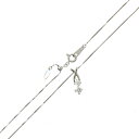 【中古】 Pt900 Pt850 プラチナ ダイヤモンド ペンダント ネックレス スライドアジャスター付 45cm 0.30ct 3.5g KA Bランク