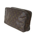 【中古】 LOUIS VUITTON / ルイヴィトン トゥルーストワレット28 化粧ポーチ モノグラム ブラウン M47522 832 NO Bランク
