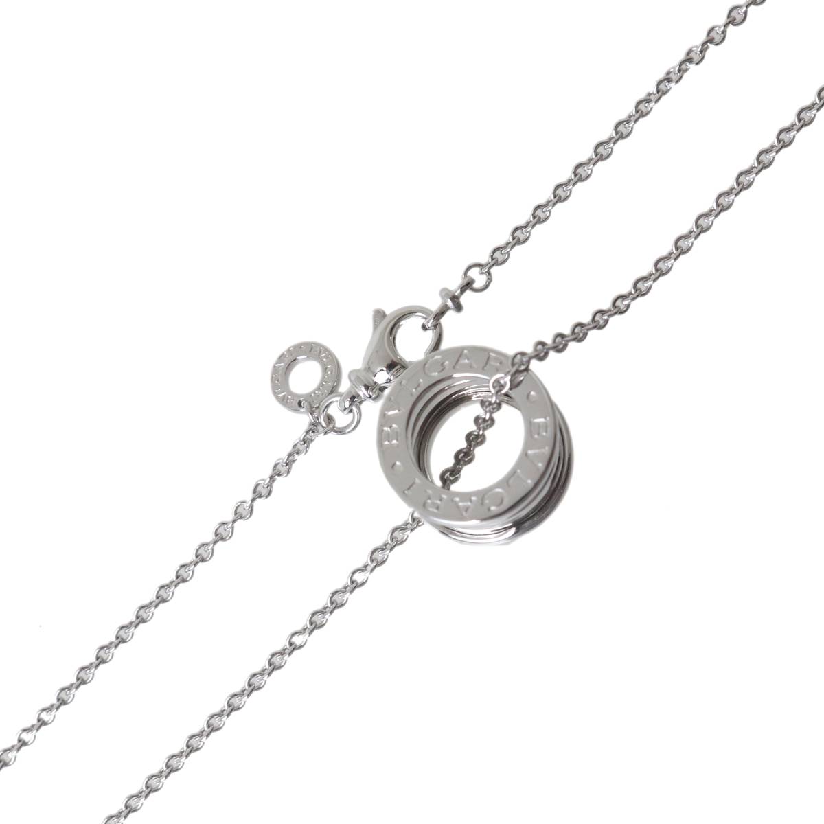 Rakuten - 【中古】 BVLGARI / ブルガリ B-zero1 ペンダントネックレス MADE IN ITALY 750 18金 WG 11.2g 40.5cm NO 美品 Aランク
