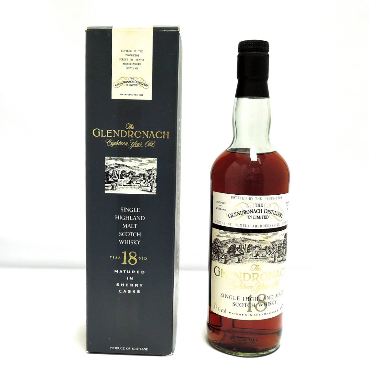 【中古】 古酒 ウイスキー GLENDRONACH 18年 グレンドロナック シングルハイランドモルト スコッチ ウイスキー 700ml 43% FS 箱あり