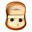 【中古】 LANCEL/ランセル カフス ブラック×グレーブラック NT Bランク