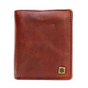 【中古】 ノーブランド 二つ折り財布 レザー ブラウン 札入れ×1 小銭入れ×1 カードスロット×6 クリアケース×1 オープンポケット×1 NT Bランク