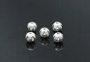 (6個入)anb-c-06si穴彫りビーズ-シルバー色(6mm)/アクセサリーパーツ】パーツ メタル バラ売りメール便発送可