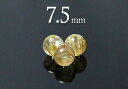 【粒売】ゴールドルチル7.5mm丸玉-ブラジル産【メール便発送可・ばら売り・卸価格】