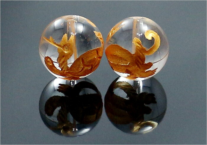 【粒売】水晶四神ビーズ/玄武(素彫り)12mm...の紹介画像3