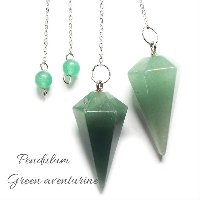 天然石 パワーストーン ペンデュラム ダウジング アベンチュリン カットタイプ 振り子