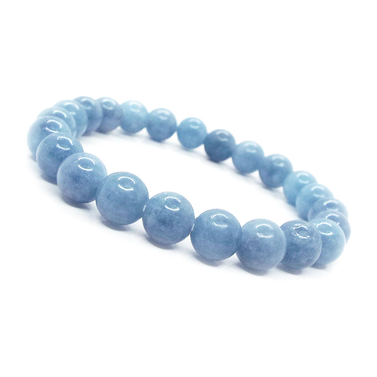 天然石 ブレスレット ブルークォーツ 天然クォーツ染め 約6mm パワーストーン アクセサリー 数珠 ブレスレット 一連