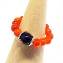 天然石 パワーストーン カーネリアン リング 指輪 ブルーゴールドストーン アクセサリー