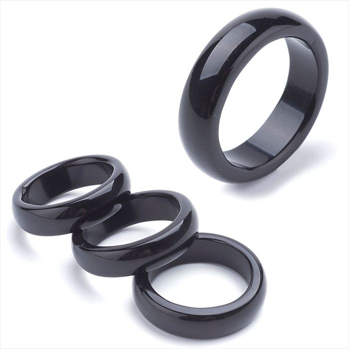 天然石 パワーストーン オニキス リング 指輪 ブラック 黒瑪瑙 メノウ アゲート アクセサリー