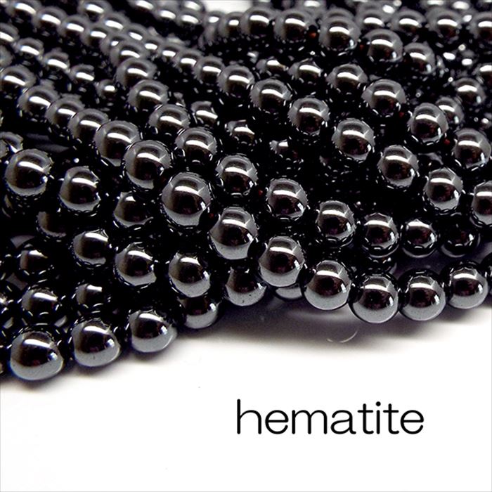 天然石 ビーズ ヘマタイト 磁気なし 連売り 約8mm パワーストーン アクセサリー ハンドメイド