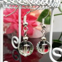 天然石 パワーストーン ピアス クリスタル 水晶 約6mm アクセサリー ハンドメイド