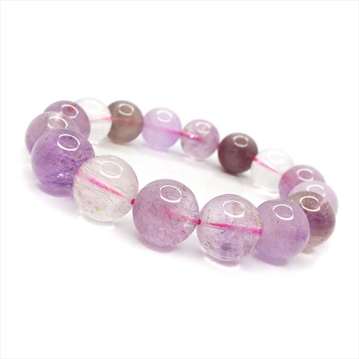 ブラジル産 天然石 スーパーセブン ブレスレット 約13mm パワーストーン アクセサリー