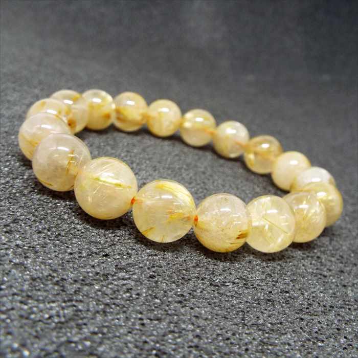 ゴールドルチルクォーツ ルチルクォーツ ブレスレット 約11mm 天然石 パワーストーン アクセサリー ブラジル産