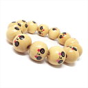 パンダ ぱんだ 木製 メンズ ブレスレット ウッドビーズ アクセサリー 可愛い 親子 ファミリー