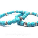 天然石 パワーストーン ブレスレット ターコイズ エメラルド ペアセット アクセサリー