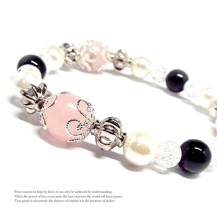 魅力UP 天然石 パワーストーン ブレスレット ローズ プリンセス アクセサリーのサムネイル