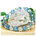 アクアオーラ×水晶AAA<天然石ブレスレット・パワーストーン>メール便○【幸運】【能力向上】