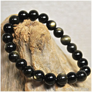 ゴールデンオブシディアン 8mm<天然石ブレスレット・パワーストーン>