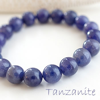 【一点物】【希少石】タンザナイト タンザニア産 10mm ブレスレット 天然石 パワーストーン ブルーゾイサイト ゾイサイト