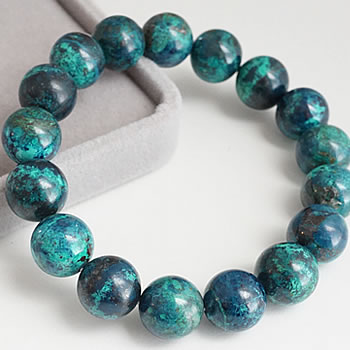 【一点もの】クリソコラAAA ペルー産 12〜12.5mm ブレスレット 天然石 パワーストーン クリソコラ 天然石ブレスレット パワーストーンブレスレット ク...