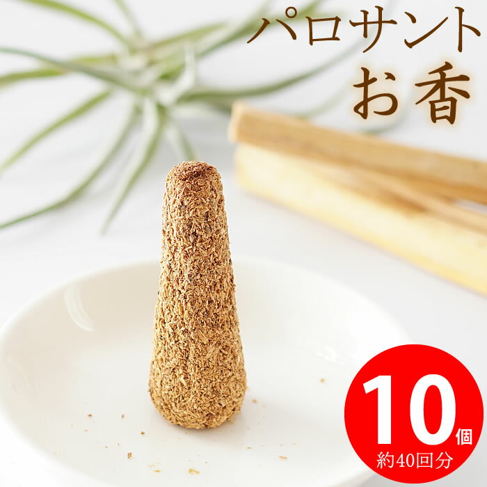 【10個入り 約40回分】パロサント コーン型 インセンス お香 聖なる木 Holy wood 幸運を呼ぶパロサント 香木 アロマ 浄化 防虫剤 幸運の樹 Pa...