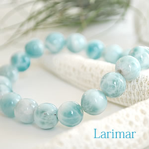 【一点もの】ラリマーAA 10mm<天然石 パワーストーン ブレスレット>ブレス ラリマール ペクトライト 10ミリ AA級 メール便× 送料無料 レディース ...