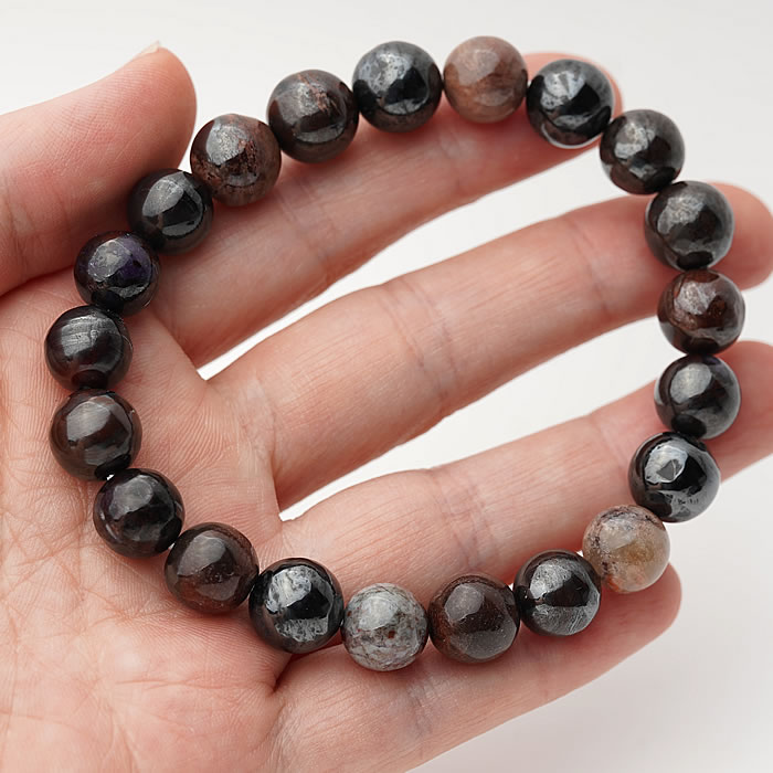 【一点物】【訳あり】ブラックスギライト 10mm ブレスレット スギライト 天然石 パワーストーン 杉石
