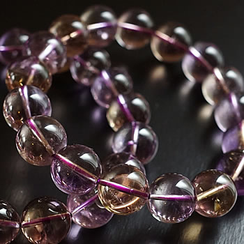 【数量限定・在庫サイズ限り】最上級アメトリン 非加熱 11.5〜13mm ボリビア産 ブレスレット 天然石 パワーストーン 天然石ブレスレット パワーストーンブ...