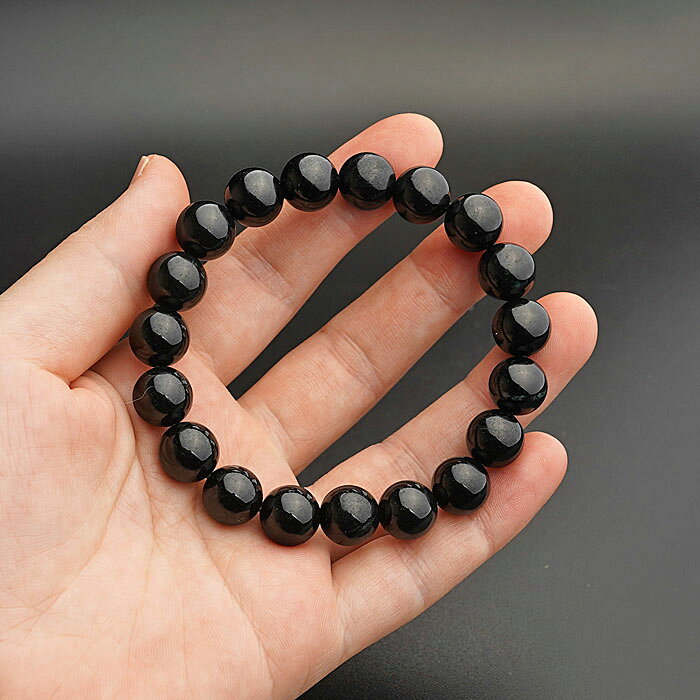 天然黒翡翠AAA10mm ミャンマー産 ブレスレット 天然石 パワーストーン 天然黒翡翠 ブラックジェダイド 硬玉 黒翡翠 ジェード ジェイド