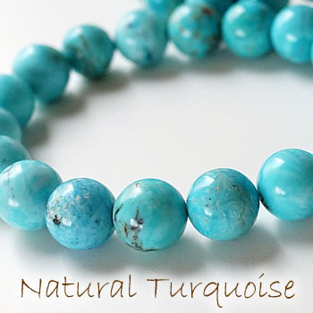 天然色ターコイズAAA(中国産)12mm 無染色 ブレスレット 天然石 パワーストーン トルコ石 天然石ブレスレット パワーストーンブレスレット 12月の誕生石...
