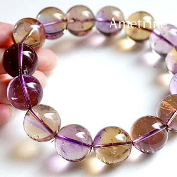【一点もの・トップクオリティ】ボリビア産アメトリンAAAAA 約15mm ブレスレット 天然石 パワーストーン 天然石ブレスレット パワーストーンブレスレット ...