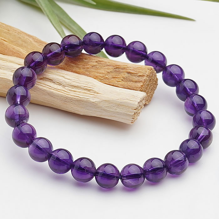 【サイズ限定】【在庫限り】アメジストAAA8mm ブレスレット 天然石 パワーストーン アメジスト アメシスト 紫水晶 amethyst 2月の誕生石