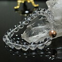 ギベオン隕石(メテオライト)(ピンクゴールドカラー)×天然水晶AAA<天然石 パワーストーン ブレスレット>ブレス 隕鉄 鉄隕石 水晶 クリスタル クォーツ A...