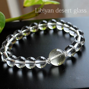 リビアンデザートグラス×天然水晶AAA<天然石 パワーストーン ブレスレット>ブレス リビアングラス 水晶 クリスタル クォーツ AAA級【気力 体力 能力向上...