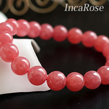 高品質 インカローズ ロードクロサイト AAAAA 9.5〜10mm ブレスレット 天然石 パワーストーン アルゼンチン産 rhodochrosite incarose