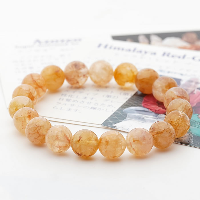 【一点物】Heaven&Earth社証明書付き【超活性アゾゼオ】ヒマラヤ・レッド-ゴールド・アゼツライト 10mm ブレスレット 天然石 パワーストーン ヘブン...