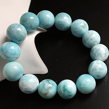 【一点もの】ラリマーAA 15mm ブレスレット 天然石 パワーストーン ラリマール ペクトライト larimar