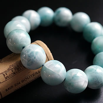 【一点もの】ラリマーAA 15mm ブレスレット 天然石 パワーストーン ラリマール ペクトライト larimar